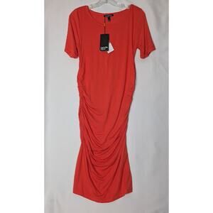 ISABELLA OLIVER Coral Knit Maternity Dress Size 3 Maximalist TomatoGirl